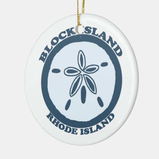 Blok Island Keramisch Ornament (Links)