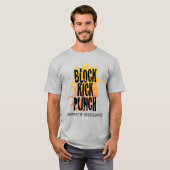 Blok Kick Punch Fire GFX T-shirt (Voorkant volledig)