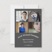 Blok letters grijs 3x5 - Aankondiging Afstuderen (Achterkant)