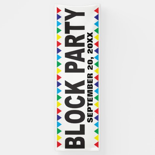 Blok Party straatbanner Spandoek (Verticaal)