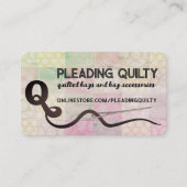 Blok patchwork-quilter quilter-quilter naadstress visitekaartje (Voorkant)