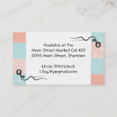 Blok patchwork-quilter quilter-quilter naadstress visitekaartje (Achterkant)