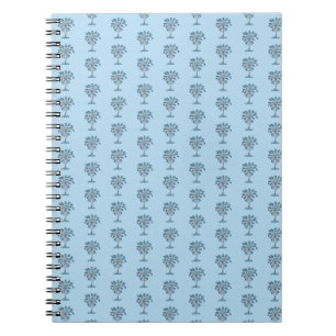 Blok Print Palmetto Tree Spiral Journal Notitieboek