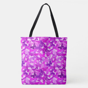 Blok van Butterflies, Amethyst, Violet en Orchid Tote Bag