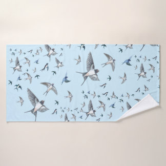 Blok van de gevechtsvogels ter illustratie badhanddoek