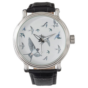Blok van de gevechtsvogels ter illustratie horloge