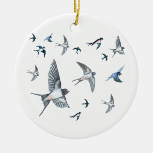 Blok van de gevechtsvogels ter illustratie keramisch ornament