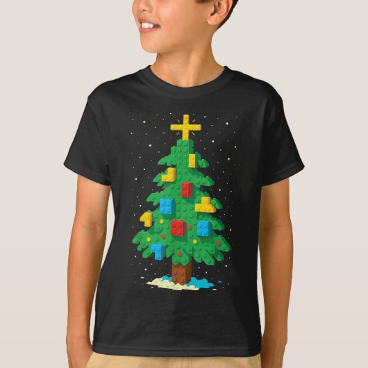 Blokbouwer Brick Master Builder Christ T-shirt (Voorkant)