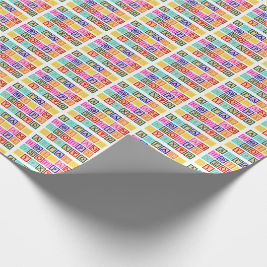 Blokbrief in het Grieks Cadeaupapier (Hoek)