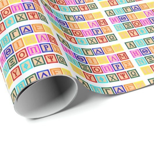 Blokbrief in het Grieks Cadeaupapier (Rol Hoek)