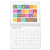 Blokbrief in het Grieks Kalender (Feb 2027)