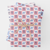 Blokdruk Botanicals en dieren Inpakpapier Vel (In situ)