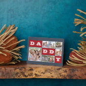 Blokfotocollage DADDY | Rood Blauw Fotoplaat (Zijkant)