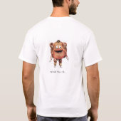 Blokfront, krab in Action back T-shirt (Achterkant)