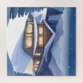 Blokhut in de bergen legpuzzel (Horizontaal)