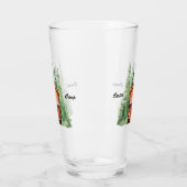 Blokhut met groenblijvende bomen glas (Links)