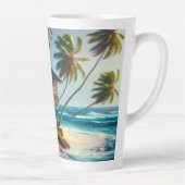  blokhut strandhuis latte mok (Rechts)