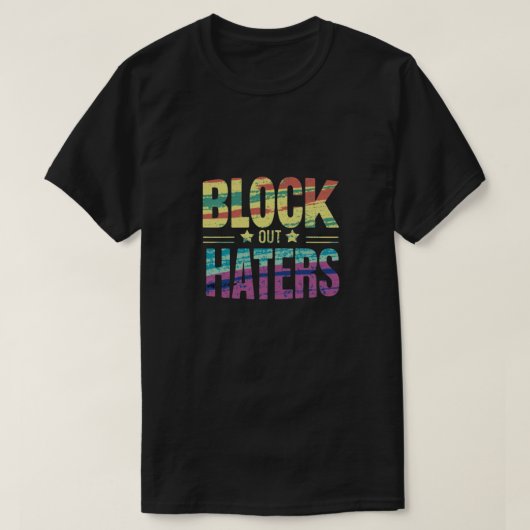 Blokkeer haters t-shirt (Design voorkant)