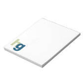 Blokkeer Initialen gepersonaliseerd Notitieblok (Gedraaid)