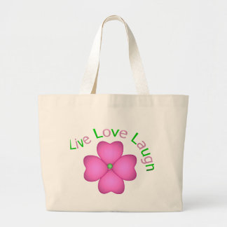Blokkeerontwerp - Live Love Laugh Grote Tote Bag