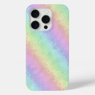 Blokken in pasteelkleuren 3D-regenboogkunst iPhone 15 Pro Case