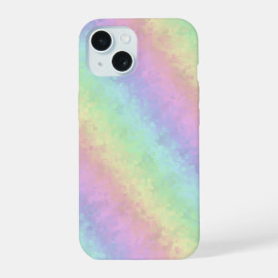 Blokken in pasteelkleuren 3D-regenboogkunst iPhone 15 Hoesje