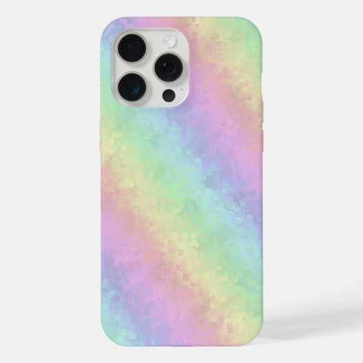 Blokken in pasteelkleuren 3D-regenboogkunst iPhone Hoesje (Achterkant)