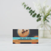 Blokken, koekjes, kachelaar, koekjeswinkel visitekaartje (Staand voorkant)