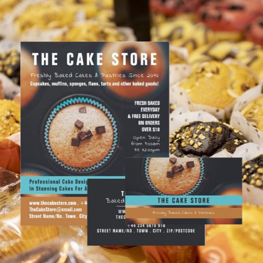 Blokken, koekjes, kachelaar, koekjeswinkel visitekaartje