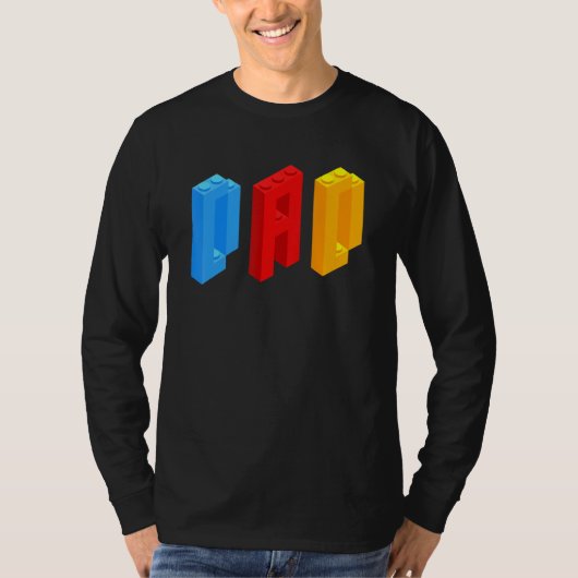 Blokken Master Dad Brick Builder Cool Builder Papa T-shirt (Voorkant)