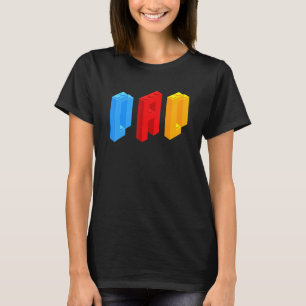 Blokken Master Dad Brick Builder Cool Builder Papa T-shirt