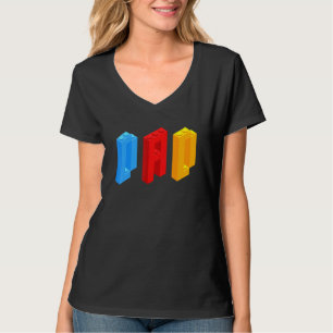 Blokken Master Dad Brick Builder Cool Builder Papa T-shirt