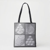 Blokken Maze Puzzle Canvas tas (Voorkant)