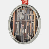 Blokken met briefpers Metalen Ornament (Links)