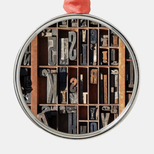 Blokken met briefpers Metalen Ornament (Voorkant)