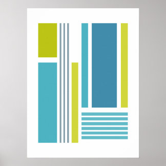 Blokken & Strepen 4 Poster