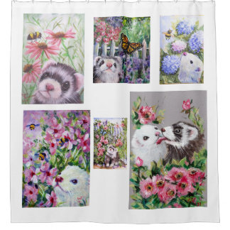 Blokken van het schoengordijn van fretten douchegordijn