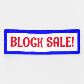 Blokkeren Uitverkoop! Rood wit en blauw banner (Horizontaal)