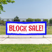 Blokkeren Uitverkoop! Rood wit en blauw banner (Insitu)