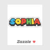 Blokkerende kleurnaam – Sophia Sticker (Vel)
