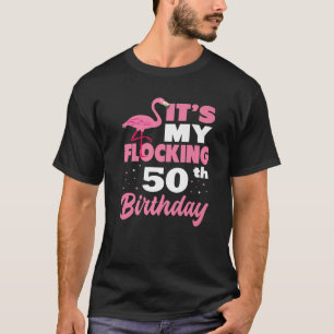 Blokkering 50th Birthday Party Flamingo T-shirt
