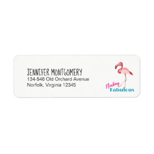 Blokkering Fabulous Typografie met roze flamingo Etiket