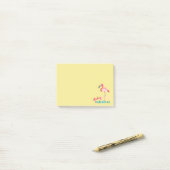 Blokkering Fabulous Typografie met roze flamingo Post-it® Notes (Op bureau)
