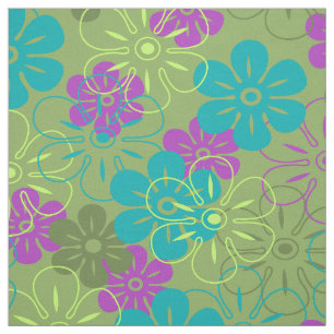 Blokkering Hawaiian Retro Floral Stof