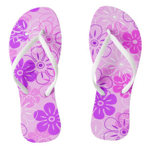 Blokkering Hawaiian Retro Floral Teenslippers