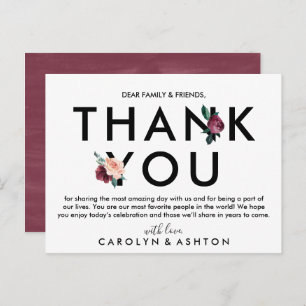 Blokkering Maroon Hartelijk dank, jullie ontvang Briefkaart