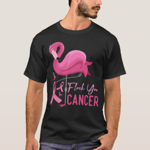 Blokkering u kanker Cool Flamingo Breast Cancer T-shirt
