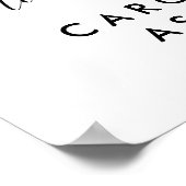 Blokkering | Welkom maroon bruiloft Poster (Hoek)