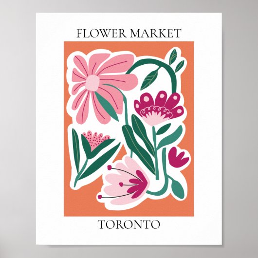 Blokkermarkt bewerkbare toronto poster (Voorkant)