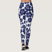 Blokkerpatroon - blauw en wit leggings (Achterkant)